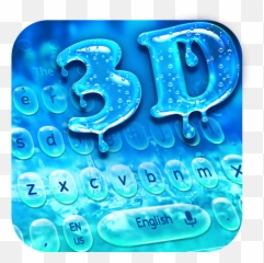 3d Glass Water Keyboard For Android - Dot Emoji