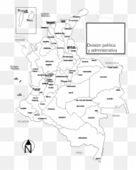 Colombia Regions Map Vector Image - Black And White Mapa De Emoji