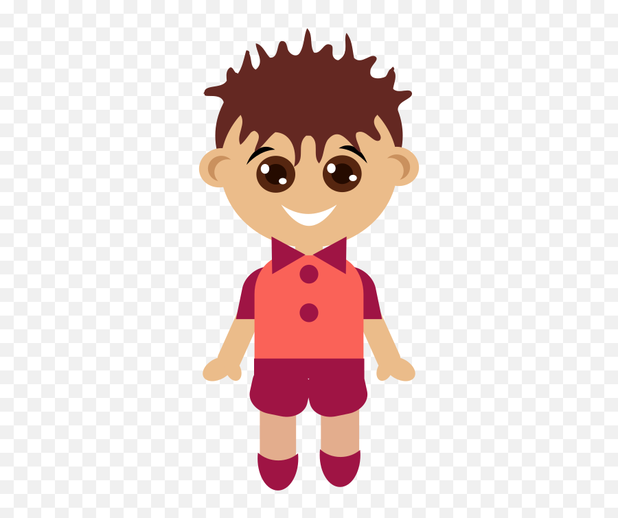 Cute Boy Clipart Free Svg File - Fictional Character Emoji,Flag Boy Food Tv Emoji