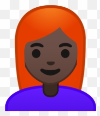 Dark Skin Tone Red Hair Emoji - Emojis Mujer Pelirroja,Red Hair Emoji