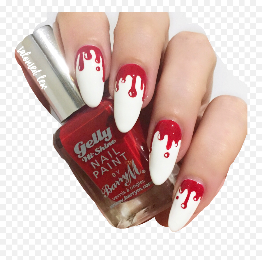 Nails Halloween Red Aesthetic Rednails - Nail Emoji,Paint Nails Emoji