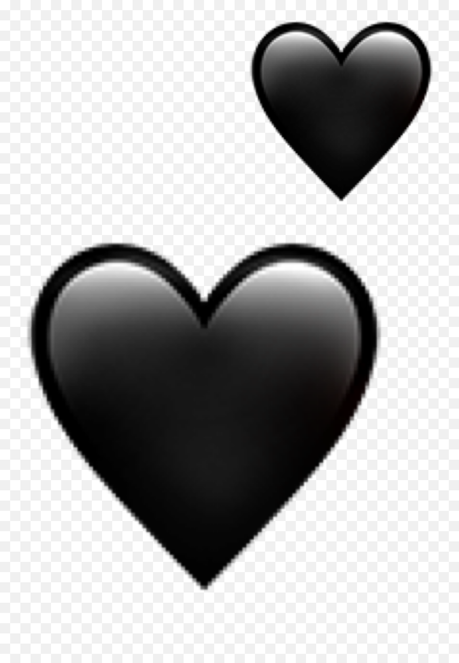 Black Hearts Followme Emoji Iphone - Heart,Black Hearts Emoji