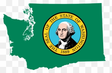 Flag Map Of Washington - State Legislature Logo Emoji