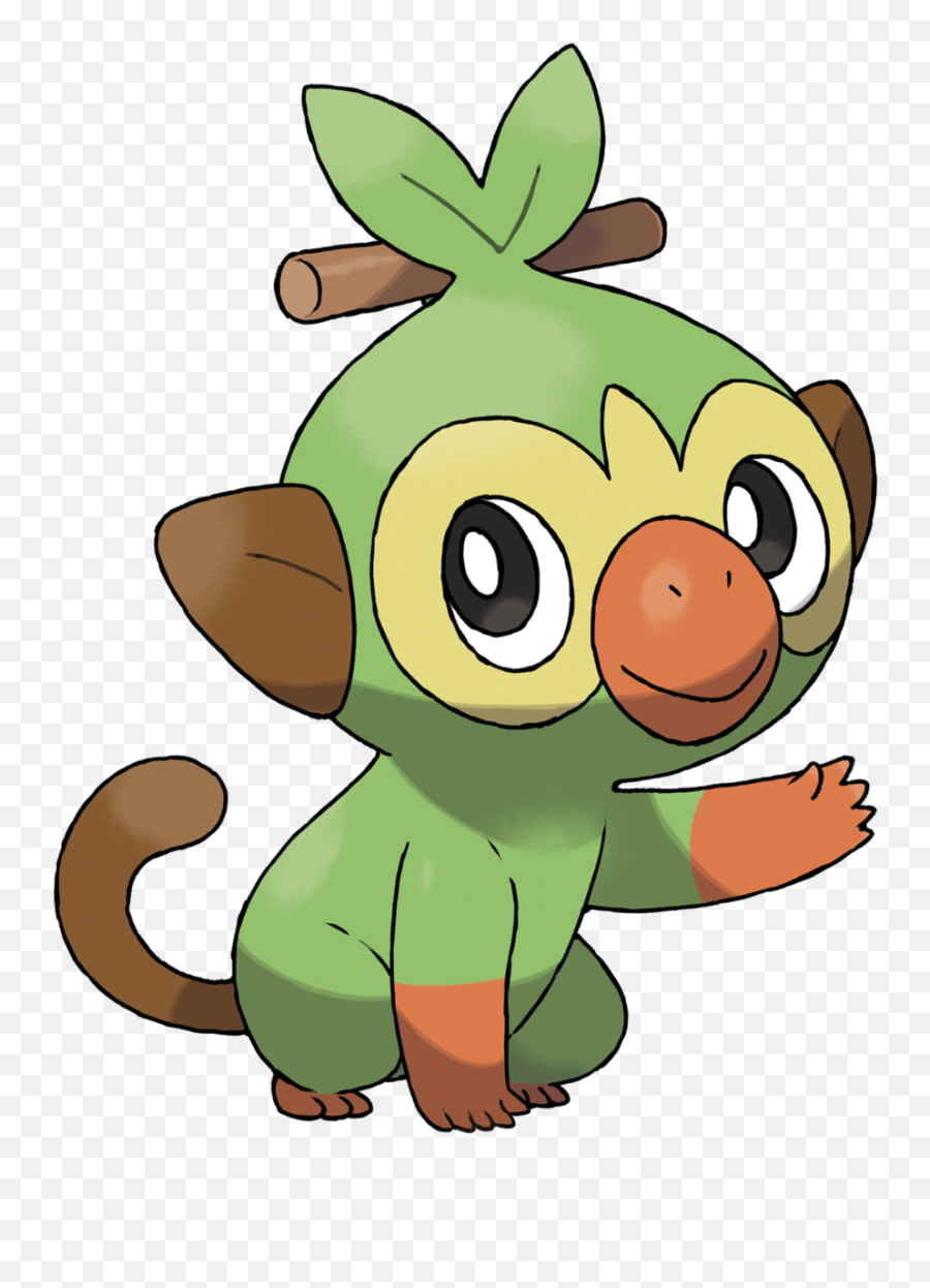 Grookey Pokemon Sword And Shield Starters Emoji,Emoji Tiger And Shrimp