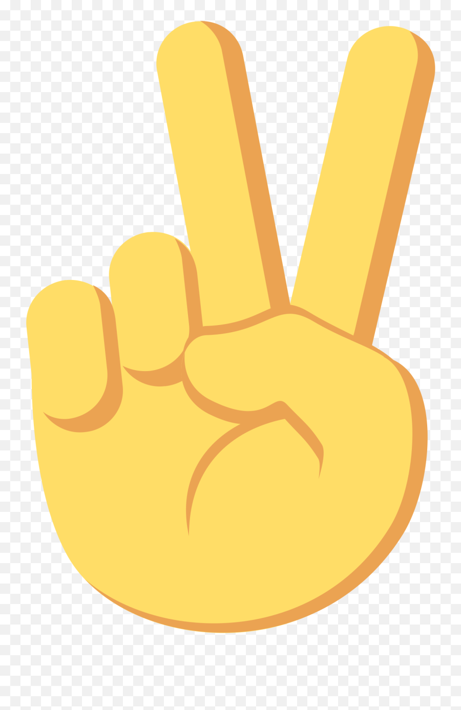 Peace Sign Emoji Transparent Png Clipart Free Download - Emoji Peace Sign Png,:v Emoji