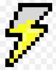 Lightning Bolt - Minecraft Lightning Bolt Pixel Art Emoji,Lightning Emoticon