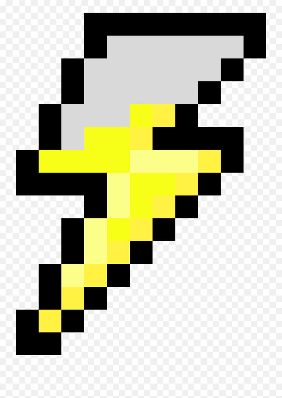 Lightning Bolt - Minecraft Lightning Bolt Pixel Art Emoji,Lightning Emoticon