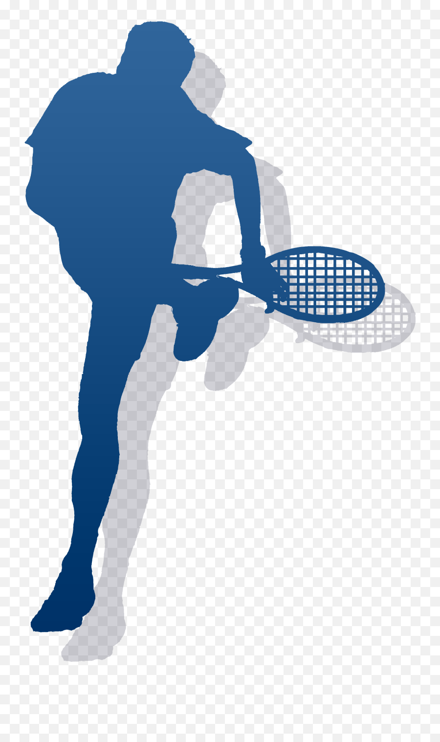 Tennis Player Monte - Tennis Player Blue Silhouette Png Emoji,Tennis Racket Emoji