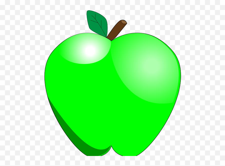 Shiny Green Apple - Green Teacher Apple Emoji,B Emoji Apple