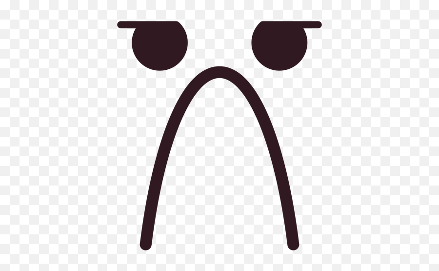 Simple Very Sad Emoticon Face - Tristes Ojos Y Boca Animados Emoji,Sad Emoticon Face