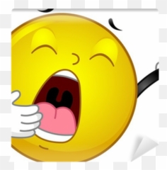 Yawning Smiley Wall Mural Pixers - Gähnen Clipart Emoji