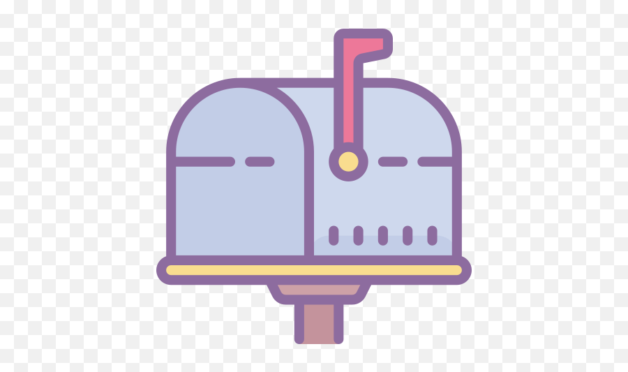 Mailbox Opened Flag Up Icon - Png Transparent Mailbox Clipart Png Emoji,Mailbox Emoji