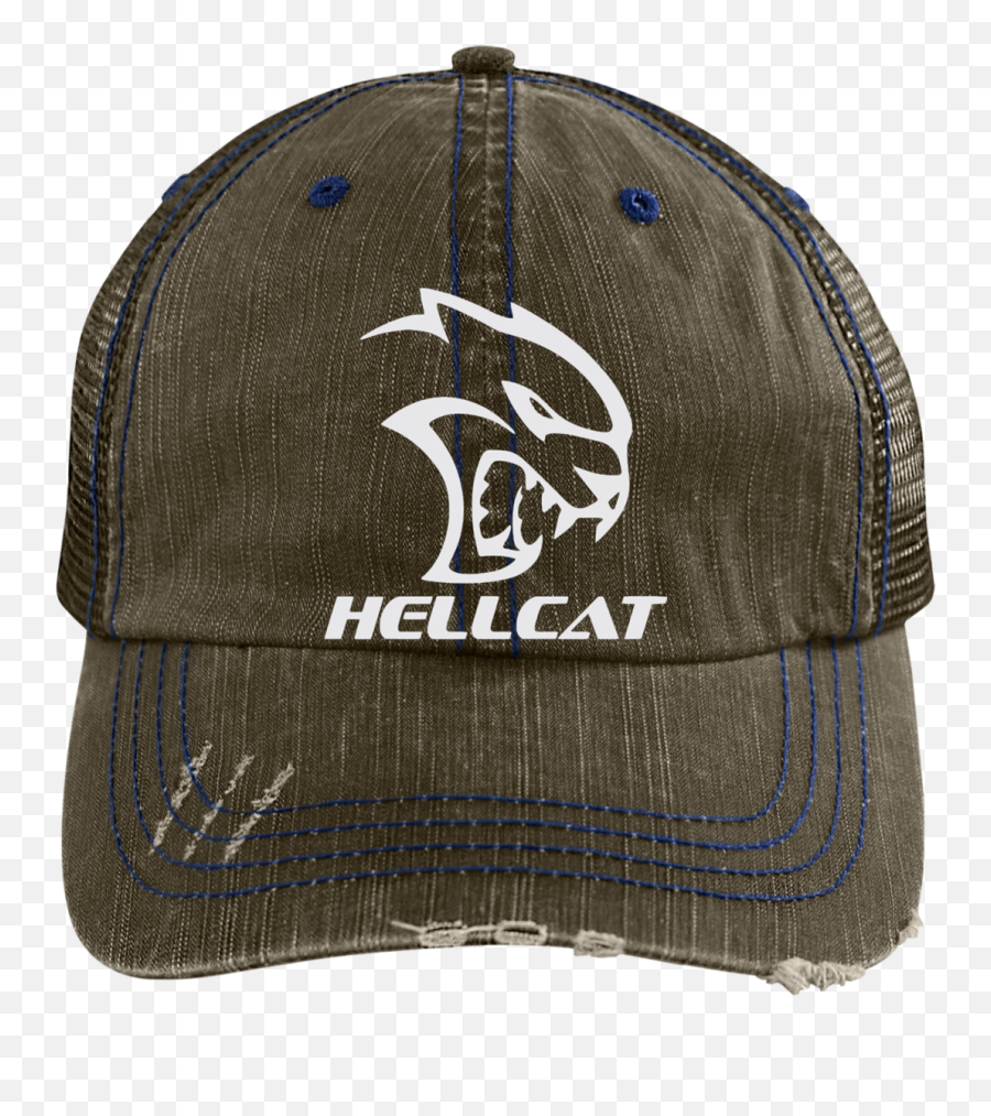 Dodge Srt Hellcat Distressed Cap Hat - Hellcat Logo Emoji,Dodge Emoji