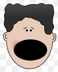 Library of suprixed face jpg black and white stock png files - Surprised Boy Face Cartoon Emoji