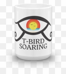 T - Bird Soaring Coffee Cup Emoji,Bird Emoticon