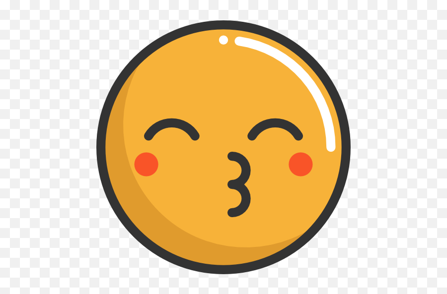 Kiss Emoticons Emoji Feelings Smileys Icon - Emoji Printable Coloring Sheets,Kiss Wink Emoji