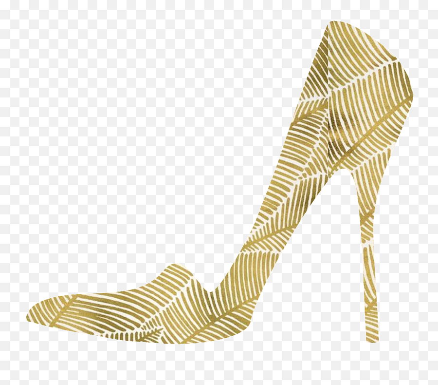 Highheel Shoes Heel Golden Design Fashion Glamour - Transparent Background Heels Png Emoji,High Heel Emoji