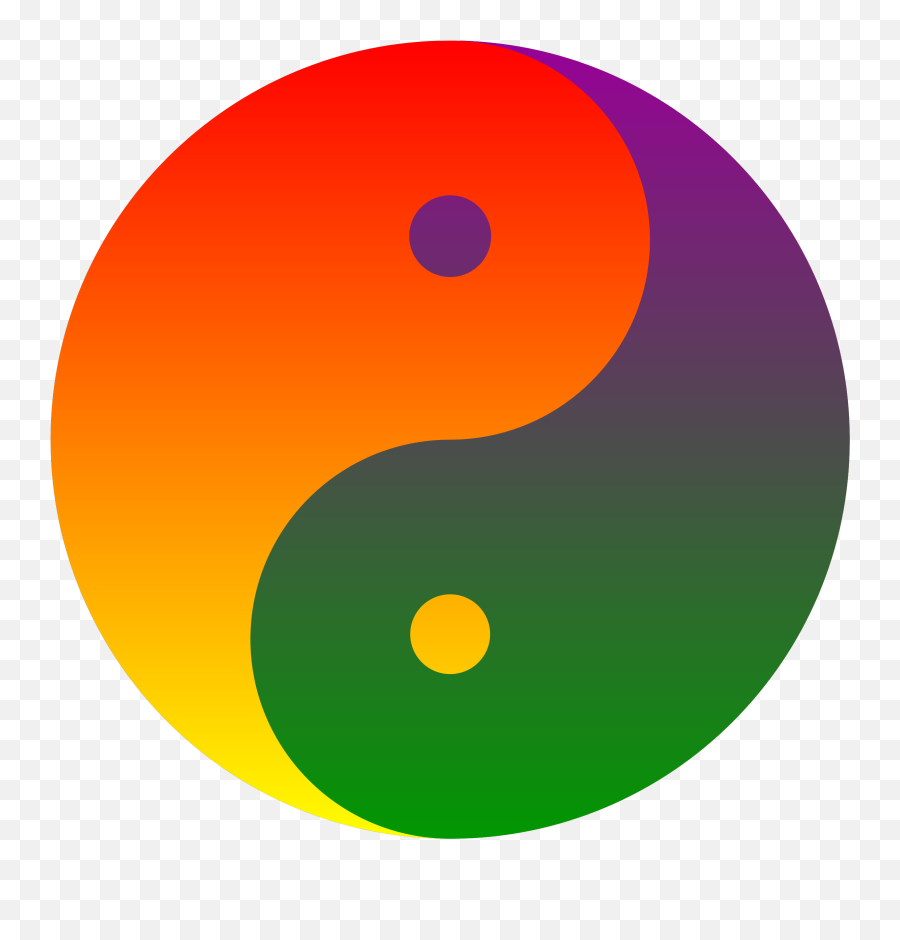 Field Clipart Rainbow Field Rainbow - Yin Und Yang Clipart Emoji,Yin Yang Emoticon
