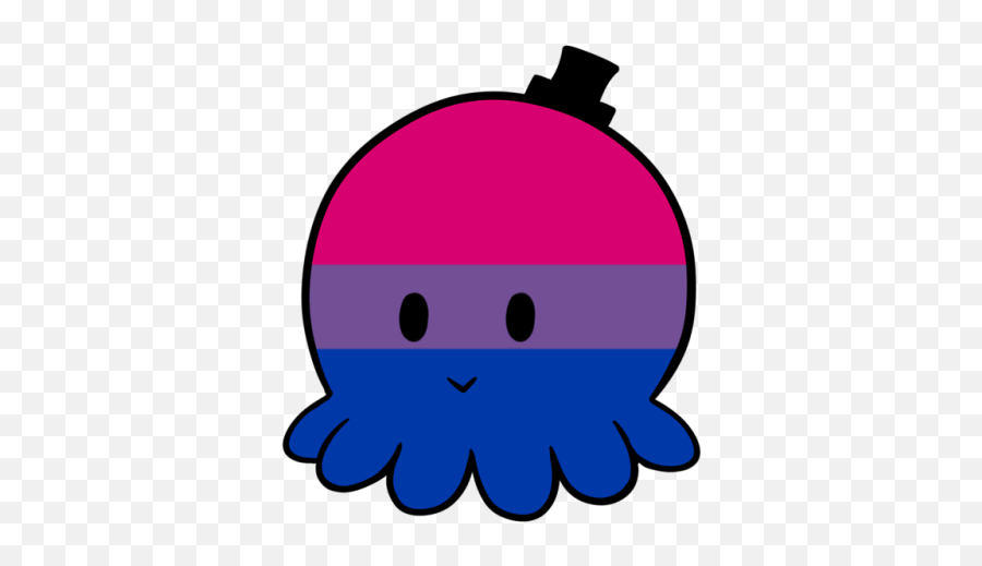 Queer Octopus - Bi Pride Octopus Emoji,Octopus Emoji