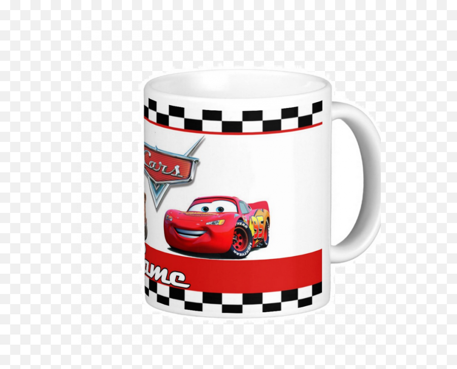 Personalized Cars Lightning Mcqueen Plastic Kids Mug 11oz 2 - Top Cuadros Blanco Y Negro Emoji,Dog Lightning Emoji