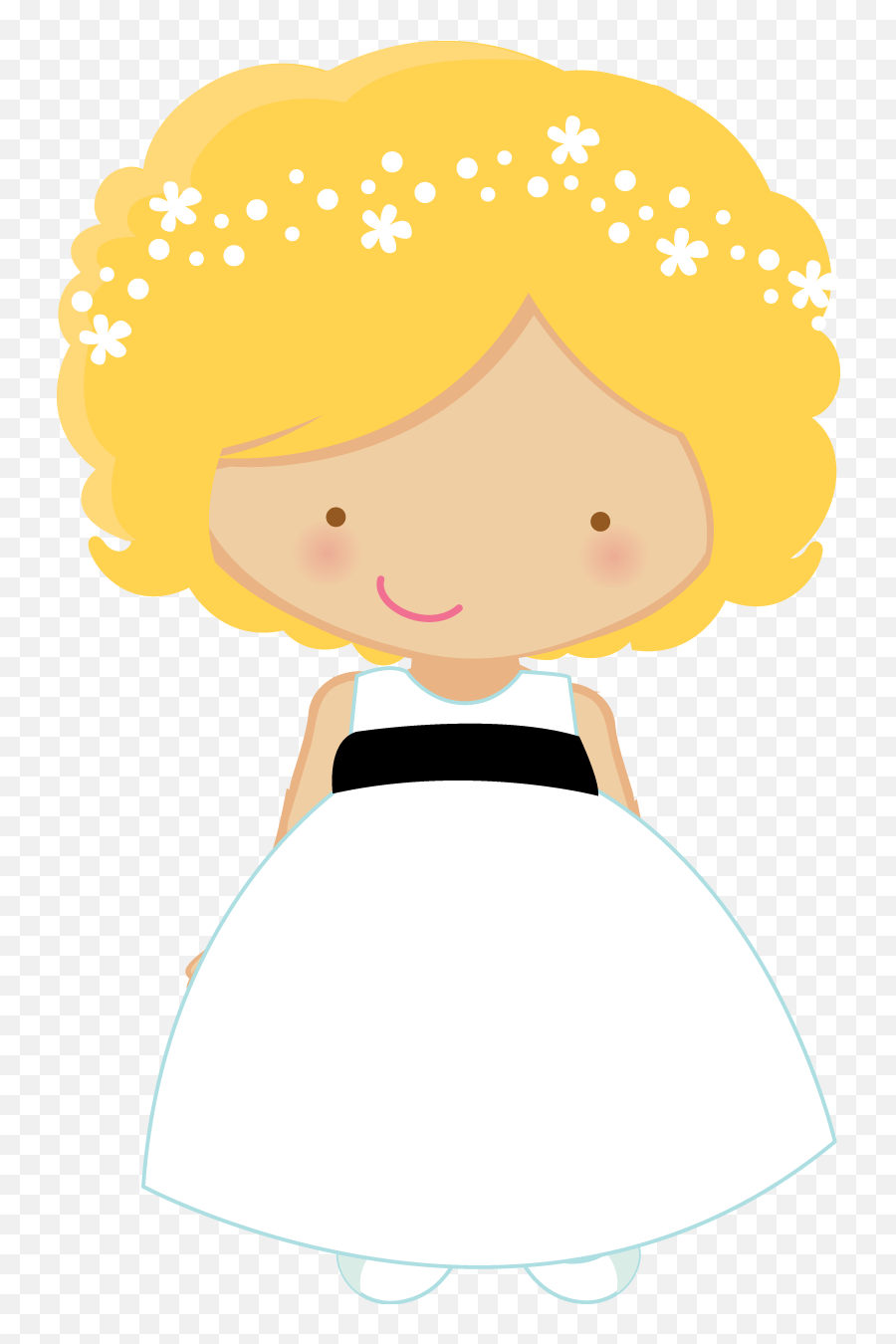 Flower Girl And Ring Bearer Clipart - Wedding Flower Girl Clipart Emoji,Flower Girl Emoticon