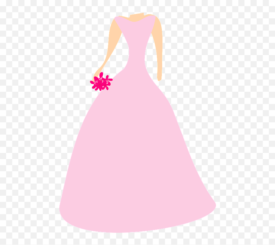 Free Pink Flower Flower Vectors - Gown Emoji,Unicorn Emoji