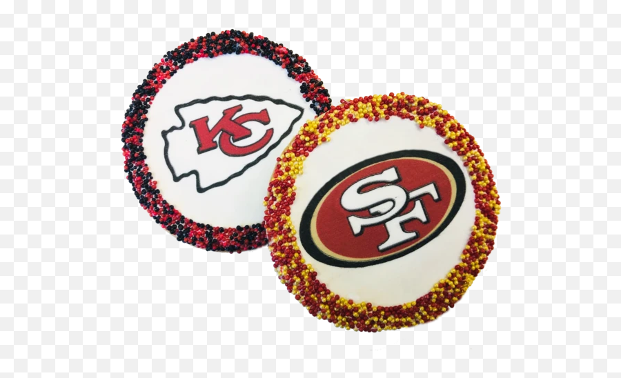 Super Bowl Team Sugar Cookies With - Kansas City Chiefs Cookie Cake Emoji,Super Bowl Emoji