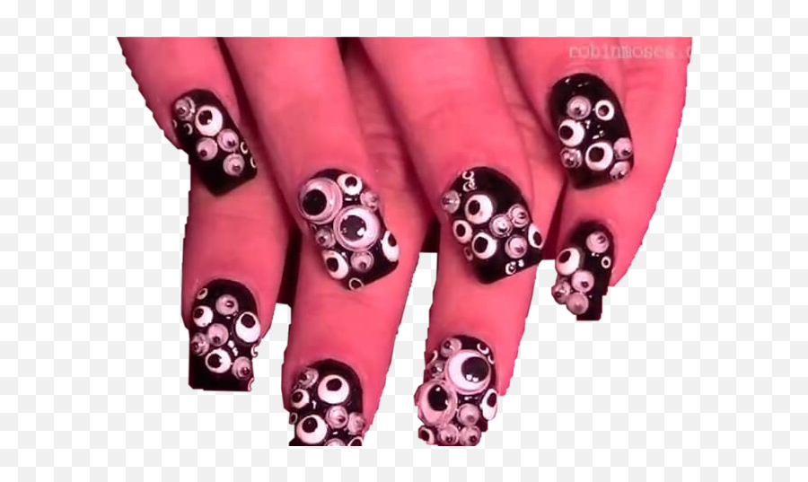 Nails Fingers Fingernails Nailpolish - Googly Eye Nails Emoji,Fingernail Emoji