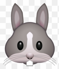 Rabbit Face Emoji - Bunny Emoji Png,Iphone X Emoji