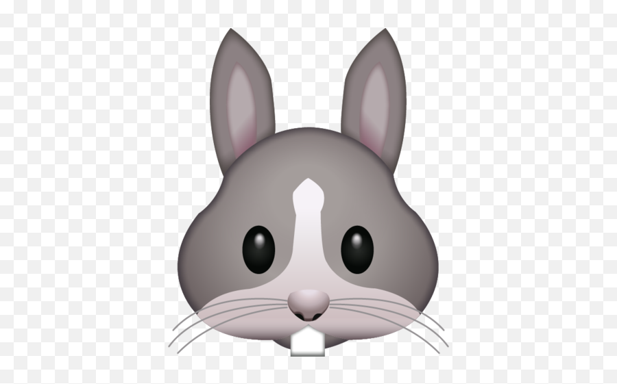 Rabbit Face Emoji - Bunny Emoji Png,Iphone X Emoji