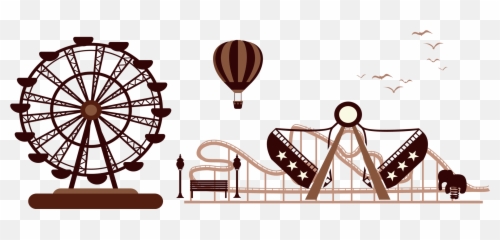 Ferris Wheel Silhouette Png Picture - Amusement Park Rides Png Emoji,Ferris Wheel Emoji