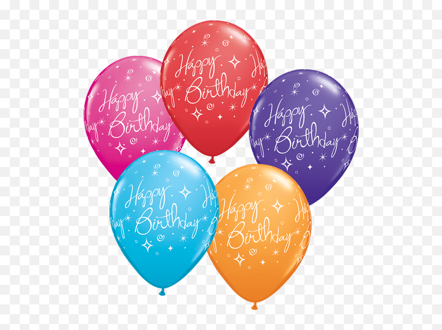 Latex Balloons 6pk - Happy Birthday Latex Balloons Png Emoji,Emoji Party Balloons