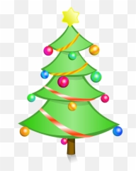 Free Glowing Sun Vectors - Christmas Tree Cartoon White Background Emoji
