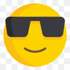 Smiling Face With Sunglasses Emoji Icon Of Flat Style - Smiley