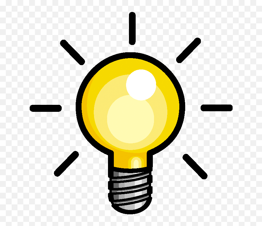 Light Bulb Graphic - Light Bulb Cartoon Png Emoji,Lightbulb Emoticon
