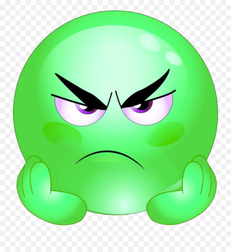 Mq Green Angry Emoji Emojis - Sticker By Marras Angry Face,Angry Emoji Text