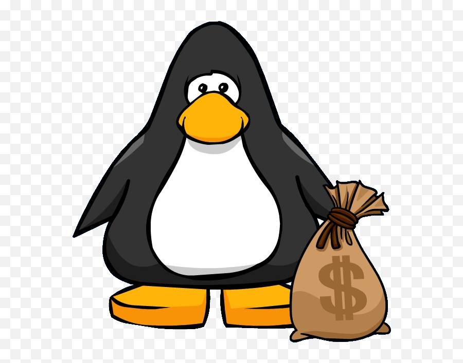 Money Bag Club Penguin Wiki Fandom - Club Penguin Png Black Emoji,Bag Of Money Emoji