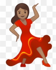 Woman Dancing Emoji With Medium Skin - Png