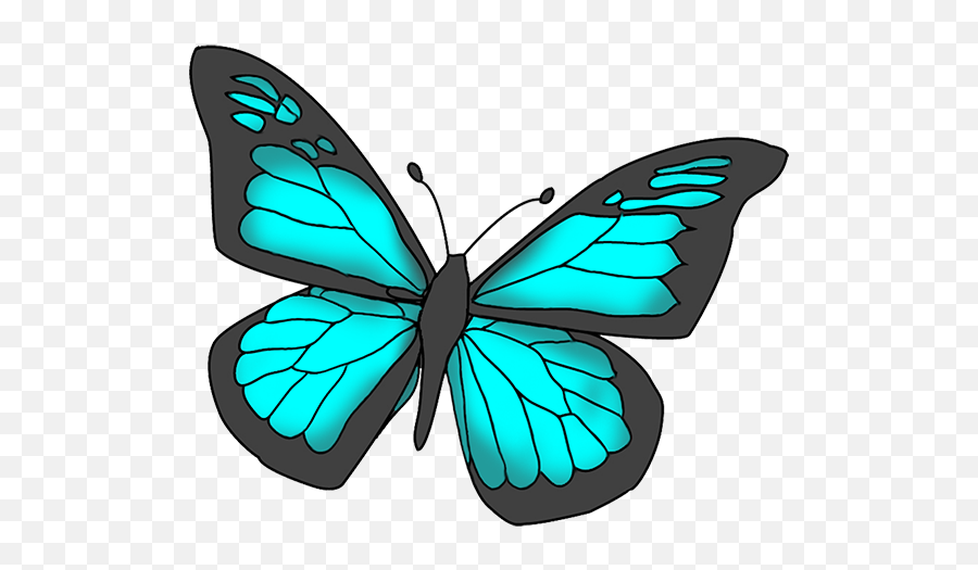Butterflies Blue Butterfly Clipart Free Images - Pink And Black Butterfly Clipart Emoji,Blue Butterfly Emoji
