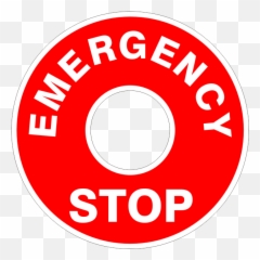 Emergency Stop Button Sticker Hd Png - Emoji