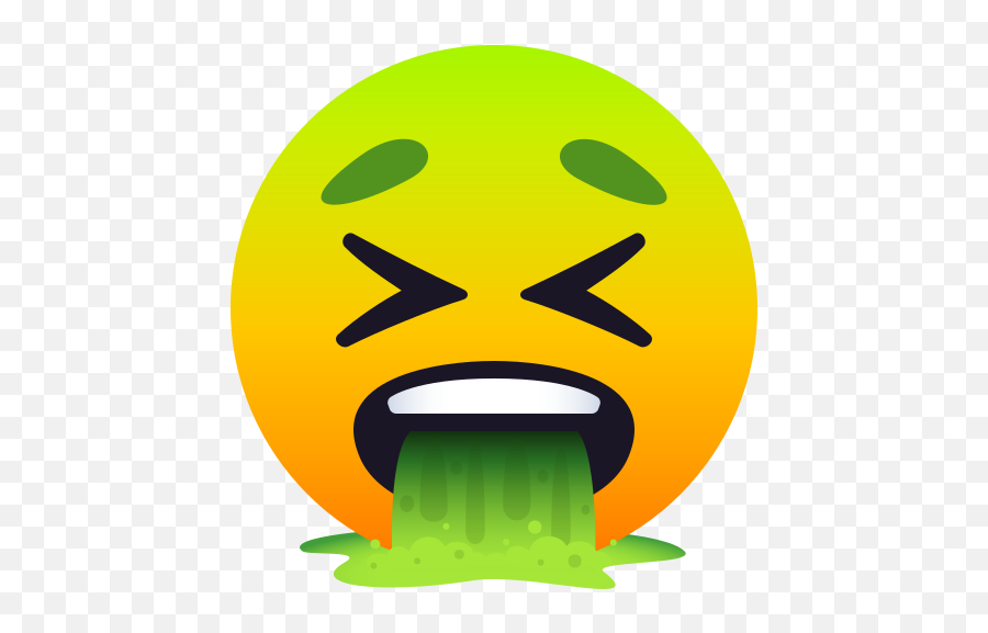 Emoji Puking Face Sick To Copy Paste Wprock - Openmoji Face Medical Mask Emoji,Upside Down Smile Emoji