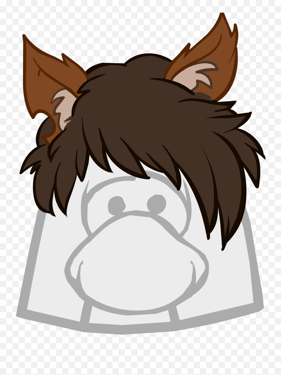 Ear Clipart Werewolf - Club Penguin Rainbow Hat Png Club Penguin Blonde Hair Emoji,Werewolf Emoji