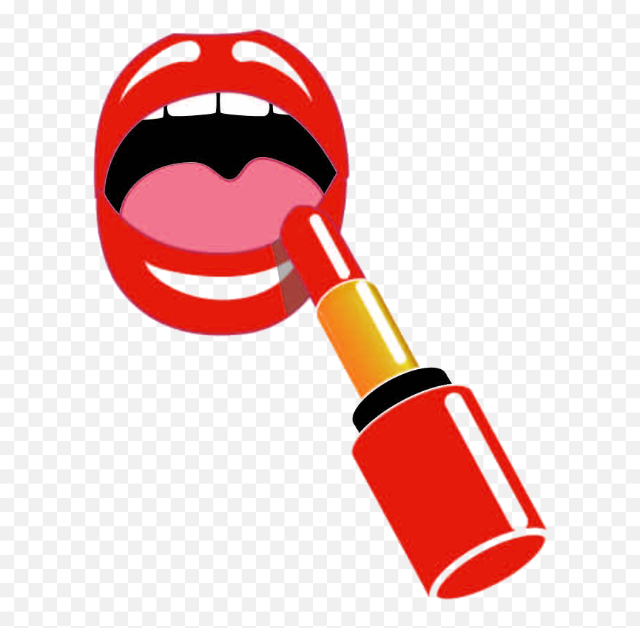 Lipstick Cosmetics Clip Art - Lipstick Lips Cartoon Png Lips Lipstick Cartoon Emoji,Lipstick Emoji Png