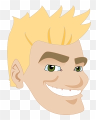 Free Joyful Happy Vectors - Smiling Man Face Cartoon Emoji