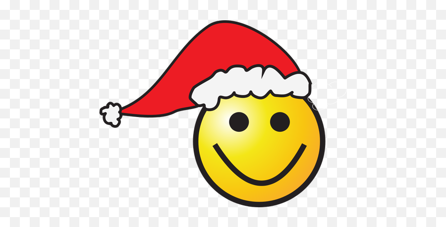 Smiley With Elf Hat Vector - Christmas Smiley Face Emoji,Rainbow Emoji