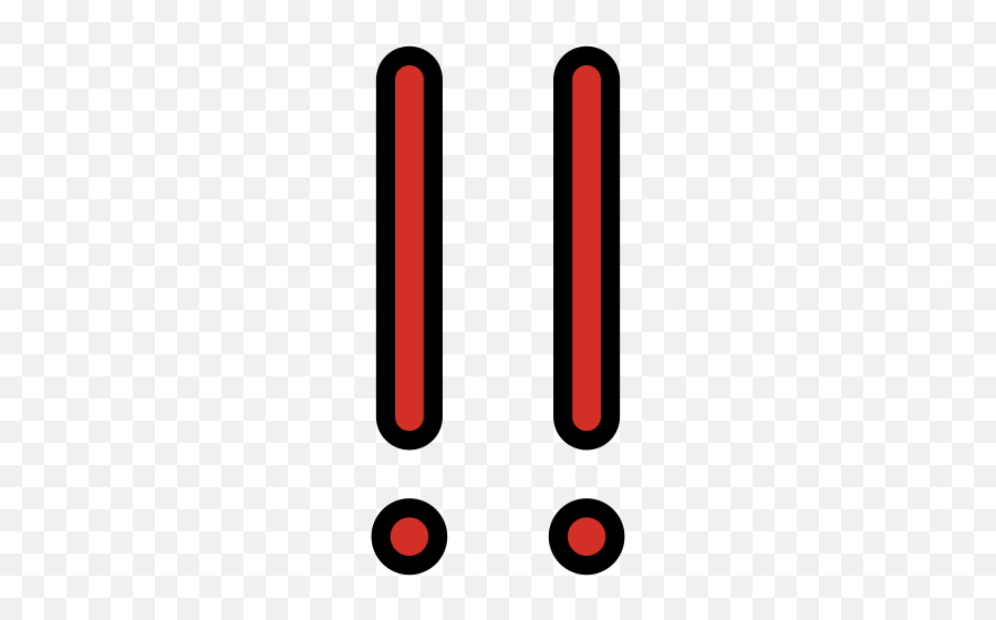 Double Exclamation Mark - Circle Emoji,Exclamation Point Emoji