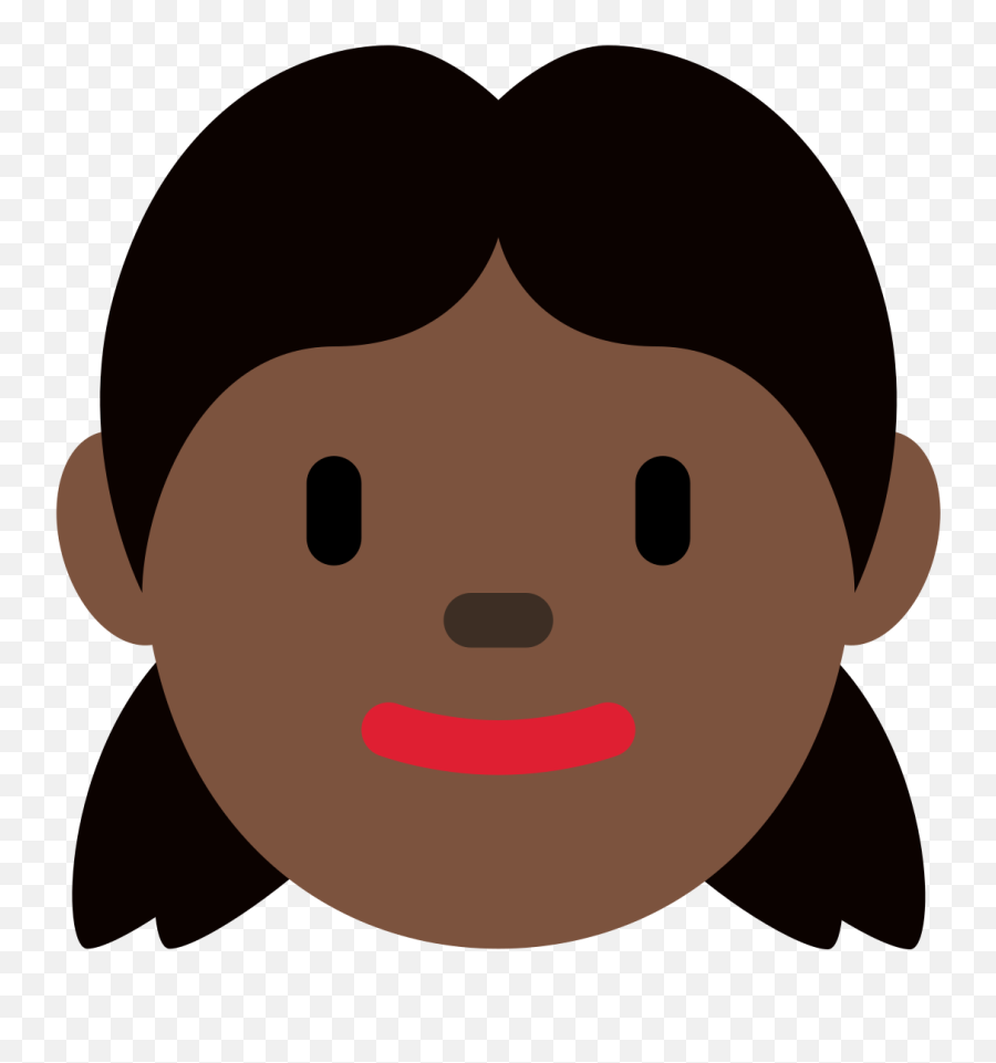 Twemoji2 1f467 - Emoji Android Girl Face,Brown Nose Emoji