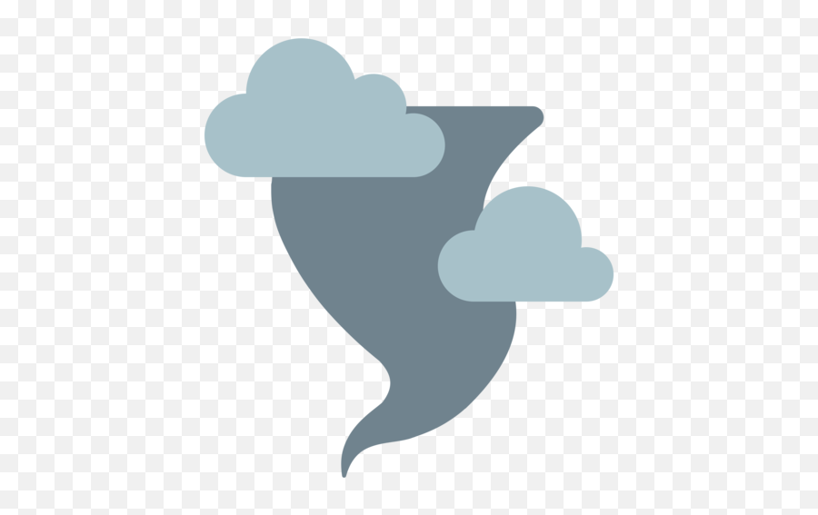 Tornado Emoji - Tornado With Cloud Clipart,Tornado Emoji
