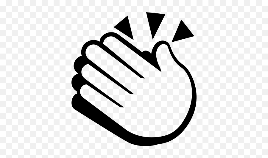 Emojione Bw 1f44f - Clapping Emoji Black And White,Clap Emoji Meme