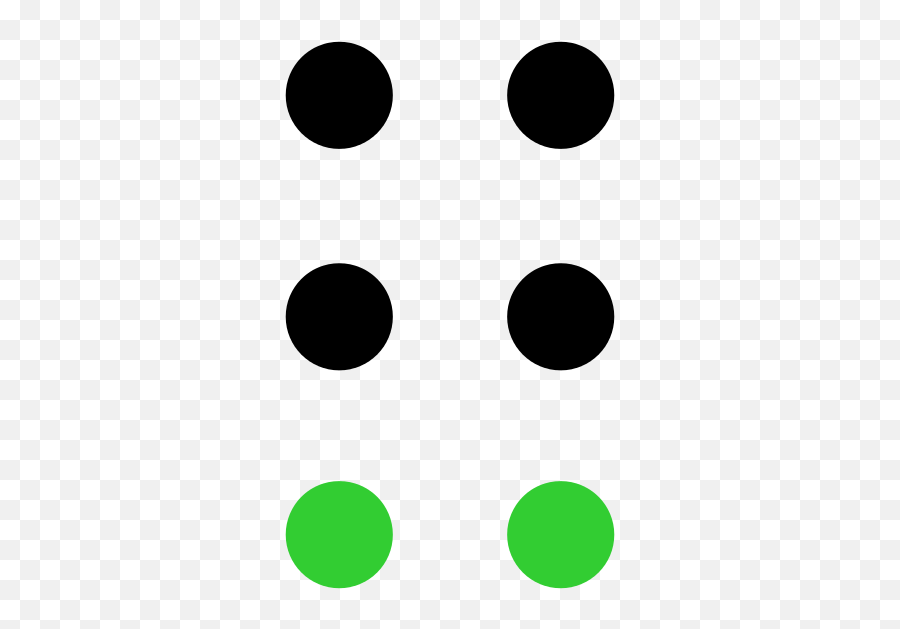 Braille É Colored - Circle Emoji,Green Check Emoji
